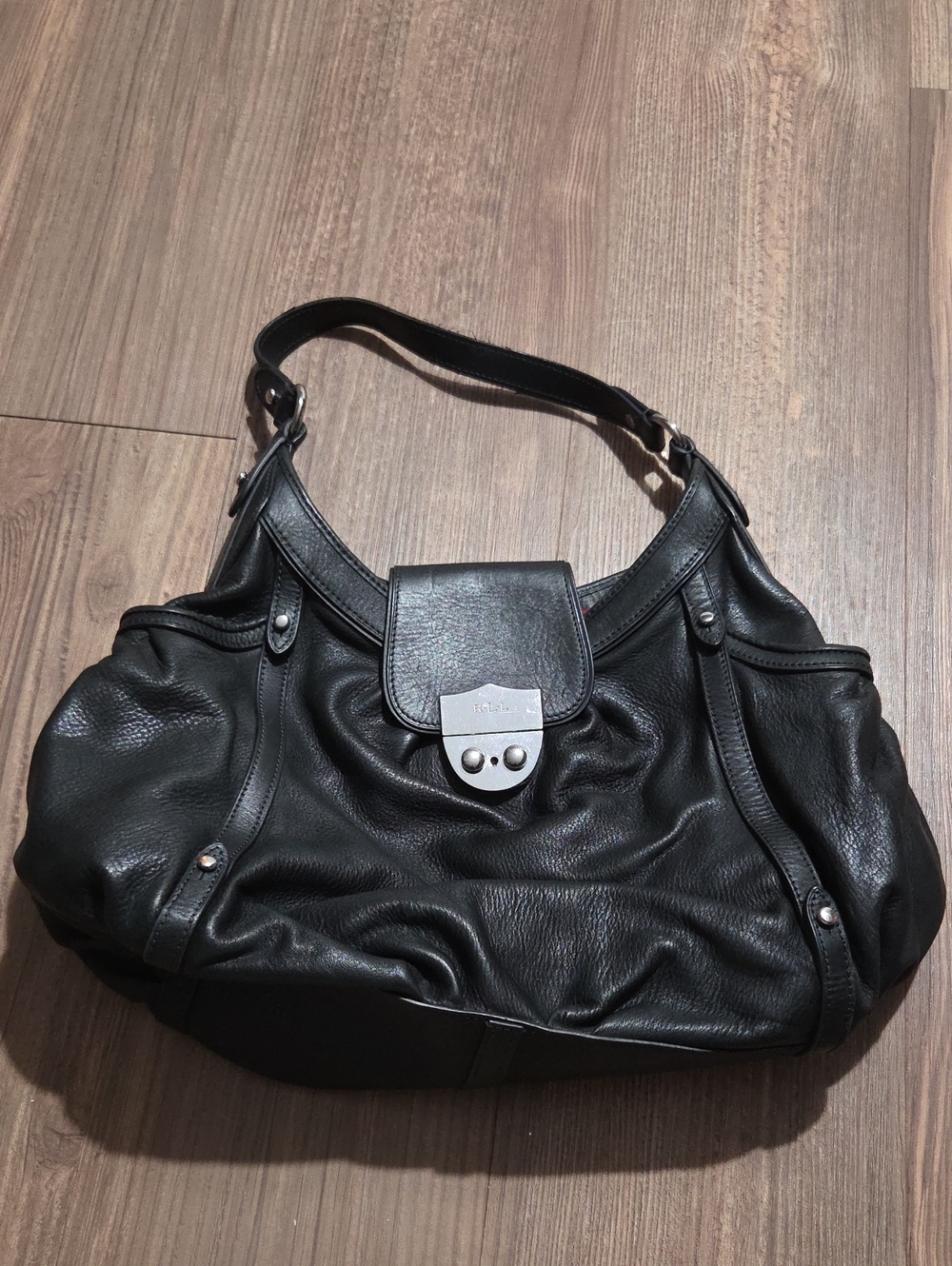 Y2K Lauren Ralph Lauren Leather Shoulder Bag